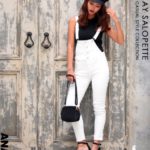 【ANAP】ストレッチDENIMサロペット/WH