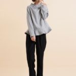 サッシュベルトテーパードパンツ/ブラック