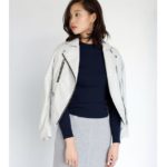 【AZUL by moussy】合皮Wライダースジャケット II/WHT