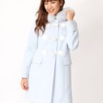 フォックスファーダッフルコート/サックス