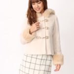ショー丈ビット付コート/ベージュ