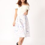 フラワーガウチョパンツ/ホワイト