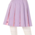 HEART PLEATS SKIRT/LAVENDER×PINK