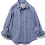 カラーシャンブレーシャツ/ネイビー