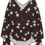 【emmi atelier】プリントルーズシャツ/BRW