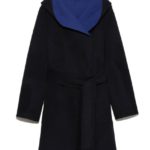 【emmi atelier】ダブルフェイスフーデットコート/BLKxNVY