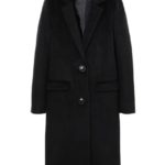 【店頭人気】フラップポケットウールチェスターコート/BLACK