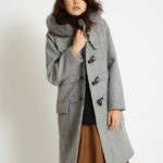ファー付きジャスティンダッフルコート/LIGHTGREY