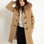 ファー付きジャスティンダッフルコート/CAMELBEIGE