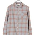フワフワネルチェックシャツ/サックスブルー