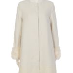 【an another angelus】異素材切り替えノーカラーコート/OFFWHITE