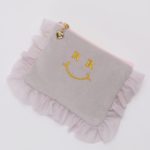 フリルイニシャルティッシュケース/R/ライトグレー
