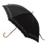 フラワー刺繍晴雨兼用長傘/ブラック(119)