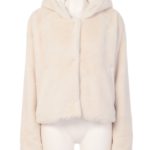 rabbit fur coat/offwhite