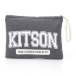 【kitson】カレッジロゴクラッチ/GRAY
