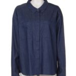 フレアカフス刺繍SHIRT/デニム