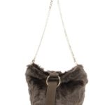 【石原さとみさん着用】フェイクファーRingバックルBAG/カーキ