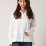 綿ブロード起毛ビッグシャツ/オフホワイト