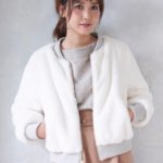 【Ray 12月号掲載】リバーシブルリブブルゾン/アイボリー