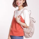 リブニットワイドキャミセット/テラコッタ