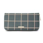 ウィンドウペンチェック長財布/カーキ(227)