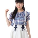 シフォンチェックシャツ/ネイビー(293)