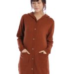 カシミヤタッチフードロングパーカー　2/キャメル