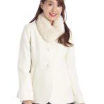 ウール50%ノーカラージャコート　3/オフ