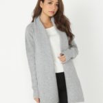 turn collar knit ガウン/T.GRY