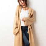 フーディーニットコーディガン/キャメル