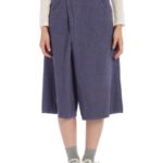 【OUTLET】製品染めコーデュロイキュロット/ライトブルー