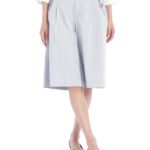【OUTLET】コットンサテンワイドパンツ/ライトブルー