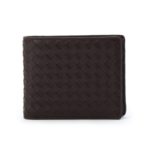 メッシュレザー二つ折り財布/ダークブラウン(043)