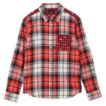 PLAID STAR SHIRT/レッド