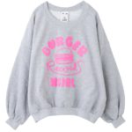 【X-GIRL×BURGER RECORDS】CUSTOM SWEAT TOP/アッシュ